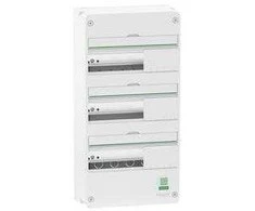 Schneider Electric Dangtelis ant sienos montuojamas grupinis skirstomasis skydas „Resi9 CX“ 3 eilučių 13 modulių baltas RAL9003 be durelių