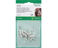 SCHNEIDER ELECTRIC Laikikliai TC 3-5 1.2x20 balti - 25 vnt.