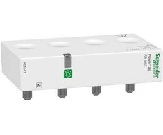 Schneider Electric Energijos jutiklis „Resi PowerTag 3PN“ su nuliu kairėje pusėje, skirtas montuoti viršuje, tiesioginis matavimas iki 63 A