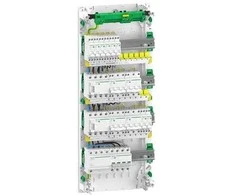 SCHNEIDER ELECTRIC Iš anksto surinkta Resi9 XP PW grupinė plokštė, 4 eilės, 13M: 1xAFB, 1xSPD + 2xRCD + 8xC10A 1PN + 2xC16A 3PN + 2xC10A 3PN
