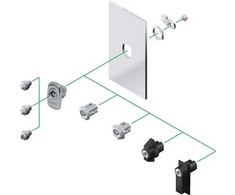 Schneider Electric spintelės spyna, atrakinama raktu