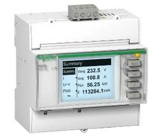 Schneider Electric „Schneider“ tinklo parametrų matuoklis, skaitmeninis, skirtas DIN bėgeliui, su Modbus RS485 2 įvesčių/2 išvesčių ryšiu (METSEPM3255)