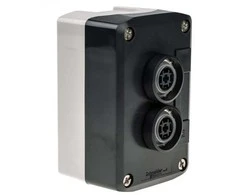 Schneider Electric spyruoklinio grąžinimo mygtuko valdymo stotelė, polikarbonatas, žalia, raudona, įvestis/išvestis, IP66, IP67, IP69K