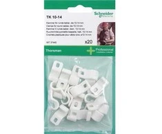 SCHNEIDER ELECTRIC Plastikinis spaustukas TK 10-14 baltos spalvos - 20 vnt.