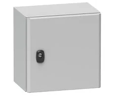 SCHNEIDER ELECTRIC Sieninis metalinis spintelė S3D, 600 x 600 x 200 mm A x P x G RAL7035 su montavimo plokšte, IP66, 1 durelės