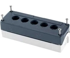 Schneider Electric 5 skylių dėklas 22mm pilkas IP65 (XALD05)