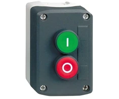Schneider Electric 2 skylių valdymo dėžutė su mygtukais žalia/raudona IP65 (XALD213)