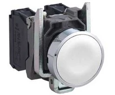 Schneider Electric Valdymo mygtukas 22mm baltas 1Z su grįžimu (XB4BA11)