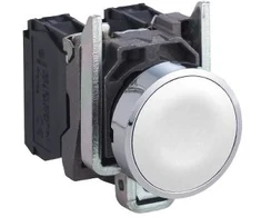 „Schneider Electric Control“ mygtukas 22 mm balta 1Z su savaiminio sugrįžimo (XB4BA11)