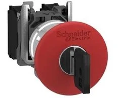 Schneider Electric Saugos mygtukas 22mm 1Z 1R IP66 raktas (XB4BS9445)