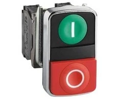 Schneider Electric Valdymo mygtukas 22mm dvigubas raudonas / žalias su grįžimu 1Z 1R (XB4BL73415)