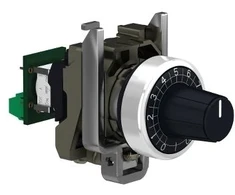 Schneider Electric XB4BD912R1K - Potentiometer, Komplettgerät mit 1 kOhm-Widerstand, Metall