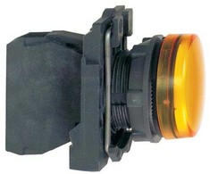 Schneider Electric XB5AVM5, geltonas, IP66, 230–240 V, 2,2 cm