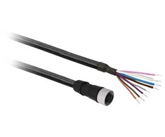 Schneider Electric XZCP29P12L10, 10 m, M12, lizdas, juodas, poliuretanas (PUR)