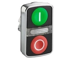 Schneider Electric Dvigubo mygtuko pavara žalia / raudona / OLI / su apšvietimu (ZB4BW7A3741)
