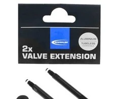 Schwalbe valve extension 65mm tubeless juodas set 2pcs