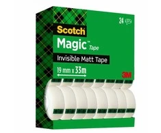 Scotch Magic, 33 m, Permatomas, Akrilas, Plastikas, Matinis, 2,54 cm, 19 mm