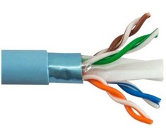 SCP HNCPROPLUS-SH-LSZH CAT6 F/UTP 23AWG kietas BC HDbaseT sustiprintas 550 MHz ledo mėlynos spalvos 305 m dėžutė