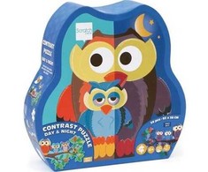 Dėlionė Scratch Scratch, Dwustronne Puzzle XL (obrazek 63x40 cm) Sowa ''dzień i noc''