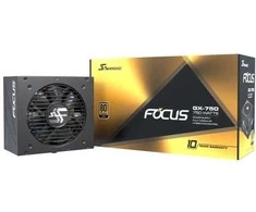 Seasonic „Focus GX“, 750 W, 100–240 V, 50/60 Hz, 10–5 A, 100 W, 744 W