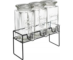 Secret_De_Go Secret de Gourmet MODERN gėrimų dozatorius ant stovo, 3 x 1,5 L