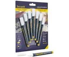 Securit Chalkmarker balta 1-2mm 7stk/pak (7 stk.)