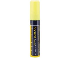 Kreidinis žymeklis Securit originalus geltonas 7-15 mm blokinis antgalis