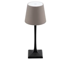 Lampa stołowa Quant Securit® LED lampka biurkowa MILANO bezprzewodowa i ładowalna juoda/szaro-ruda