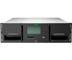 Serveris Hewlett Packard Enterprise HP E StoreEver MSL3040 – Juostų biblioteka – 720 TB / 1,8 PB – Lėkštės: 40 – LTO Ultrium (18 TB / 45 TB) x 1 – Ultrium 9 – SAS-3 – Rack – montuojama – 3U – 3 pusiau aukščio (HH) LTO kaupikliai vienam moduliui, brūkšninių kodų skaitytuvas, šifravimas – Smart Choice (P77037-B25)