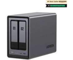 Serveris „UGREEN DXP2800 8TB WD Raudona Pro NAS“ rinkinys, NAS su 2 x 4 TB WD Raudona Pro 3,5 colio SATA kietaisiais diskais