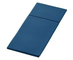 Bio servetėlės Dunisoft Duniletto Slim 40x33 cm su stalo įrankių įlenkimu, popierinės, tamsiai mėlynos, 4 paketai x 65 vnt./kartoninė dėžė