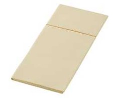 Bio Dunisoft Duniletto Slim servetėlės 40x33 cm kreminės su stalo įrankių lankstymo raštu, popierinės, 65 vnt./pak.