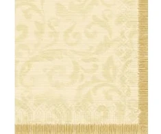 Staltiesės Duni 33x33cm 3 sluoksnių Rich Damask kreminės, 250 vnt./pak.