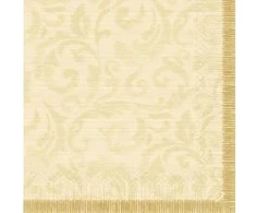 Servetėlė Duni 40 x 40 cm 3 sluoksnių Rich Damast kreminė, 250 vnt./pak