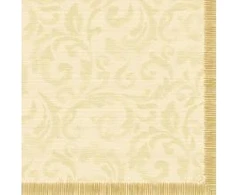 Servetėlė Dunilininė 40 x 40 cm Airlaid Rich Damask kreminė, 45 vnt/pak