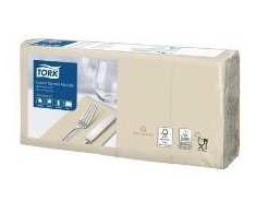 Tork servetėlės 33x33 cm 2 sluoksnių 1/8 lankstymo natūralios, 10 pakelių x 200 vnt./dėžėje