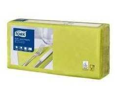 Servetėlės Tork 33x33 cm, 3 sluoksnių, žalios spalvos, 10 pak. x 150 vnt./kartonas