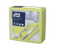 Servetėlės Tork 40x40 cm, 3 sluoksnių, laimo spalvos, 12 pak. x 100 vnt./kartonas