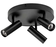Sg Armaturen As Apsauginė/Loftarmatur Tube Micro Trio LED 18W, 2700K, 930 liumenų, juoda