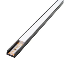 Sg Armaturen „StripLine“ 1,8 m juodo profilio, įmontuotas plonas