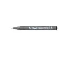 Artline EK-236, Juodas, Juodas, Pilkas, Metallic, Round, Pigment-based ink, Nerūdijantis plienas, 0.6 mm