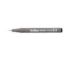 Artline EK-234, Juodas, Juodas, Pilkas, Metallic, Round, Vanduo-based ink, Nerūdijantis plienas, 0.4 mm