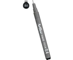 Artline EK-234, Juodas, Juodas, Pilkas, Metallic, Round, Vanduo-based ink, Nerūdijantis plienas, 0.4 mm
