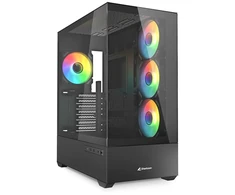 Sharkoon AK6 RGB, kompiuteriui, juodas, ATX, micro ATX, Mini-ATX, grūdintas stiklas, keli, galinė, šoninė