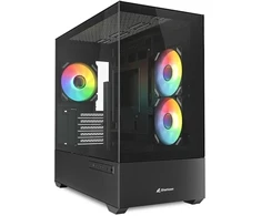 Sharkoon MK6 RGB, Midi Tower korpusas, PC, Baltas, micro ATX, Mini-ITX, žaidimų, Multi