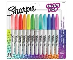 Sharpie 2198780, 12 pc(s), Mėlyna, Žalias, Oranžinis, Rožinė, Violetinė, Raudona, Geltona, Fine tip, Baltas, Round, 1 mm