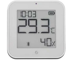 Shelly BLU H&amp;T Ekranas ZB temperatūros, drėgmės, LUX sensorius, Bluetooth, Zigbee, Baltas