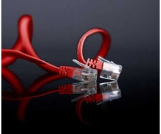Shiverpeaks Basic- S U/UTP flat- Komutacinis kabelis, Kat.6, 0,5 m red, 2 x RJ 45 plug, Płaszcz su PVC, gilded contacts (SP711- SL0.5R) (JAB-1130109)