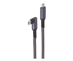 „Shiverpeaks USB-C kabelis įkrovimui 3.2 90° 100W PD tekstilinis (BS14-75014)“