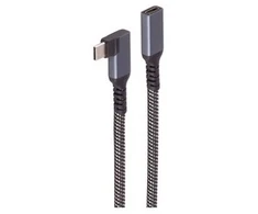 Kabelis USB Shiverpeaks USB-C Kabelis przedłużający 3.2 90° PD Tekstylny 1,5m (BS14-74016)